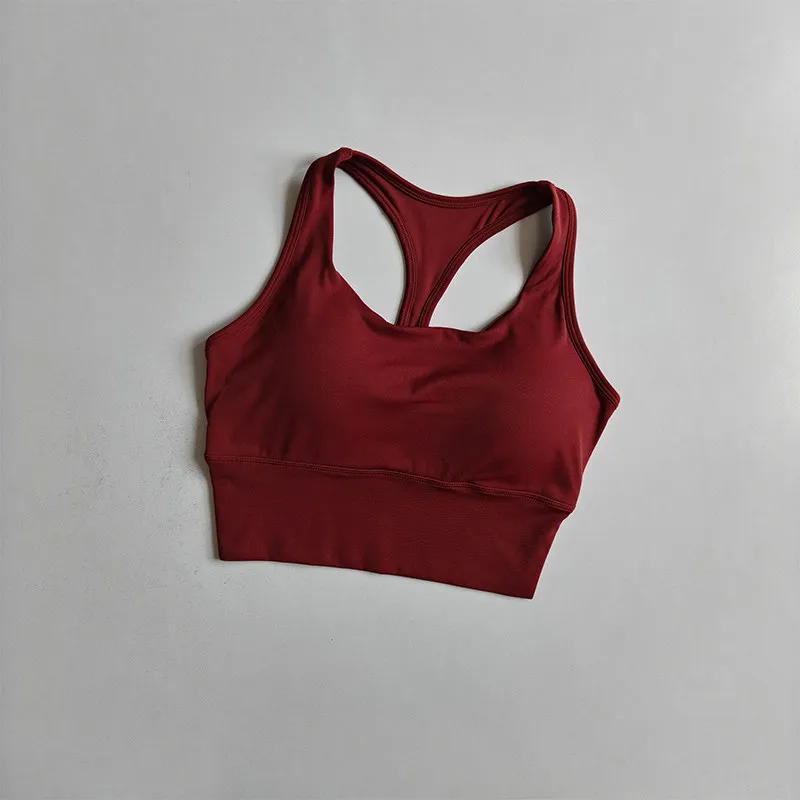 Women's I-Back Running Fitness Vest with Shockproof Fixed Cups, Sports Bra with a Naked Feel, Pilates Yoga Top
