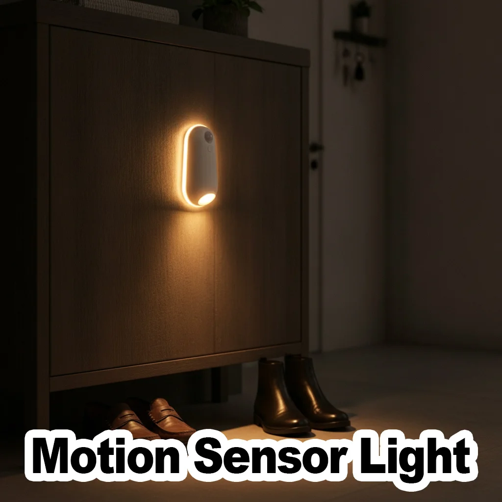 LED Night Lights Wireless Bathroom Bowl Motion Sensor Rechargeable Color Changing Indoor Room Home Elderly Stair Hallway