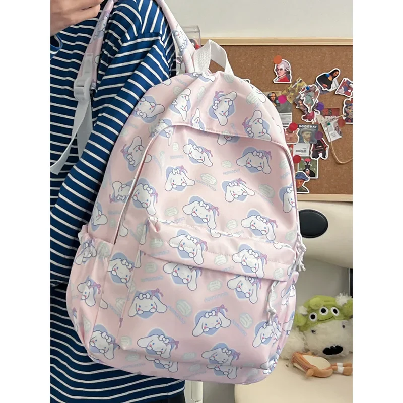 Sanrio tas sekolah siswa Cinnamoroll Babycinnamoroll baru kapasitas besar ransel kartun lucu kasual