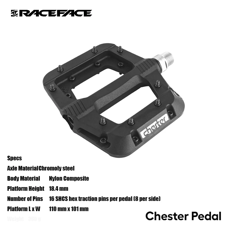 RACEFACE Chester Pedal Chromoly steel Axle Nylon Composite Body 110 mm x 101 mm MTB & Road bicycle acesssories cycling