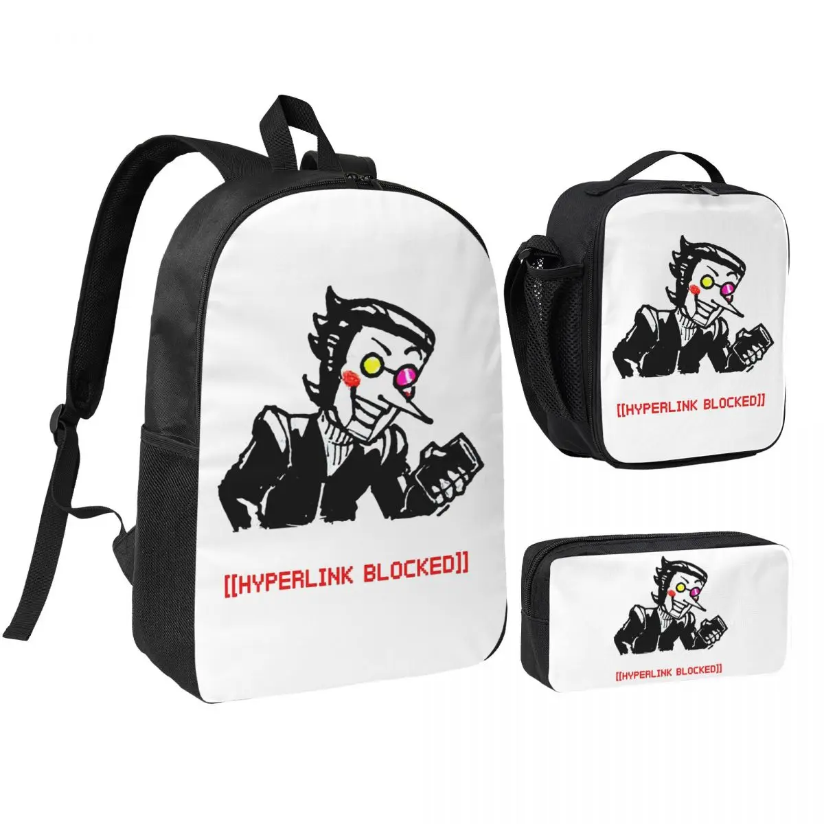 Deltarune Spamton Its Your Chance To Be A Big Shot Backpack BookBag School Bag Shoulder Bags 3ps Insulated Lunch Bag Pencil Case