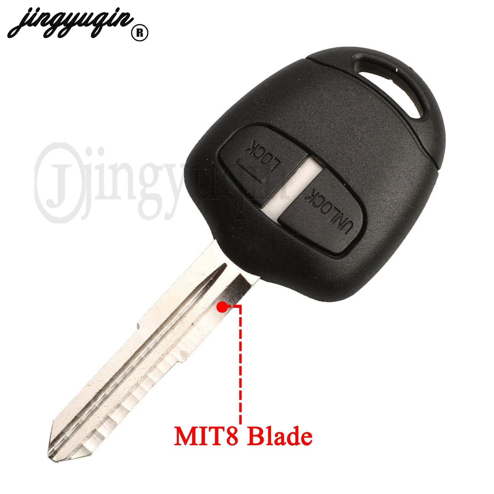 jingyuqin 2 Buttons For Mitsubishi Lancer EX Evolution Grandis Outlander Remote Car Key Shell Case MIT11/MIT8 Blade optional