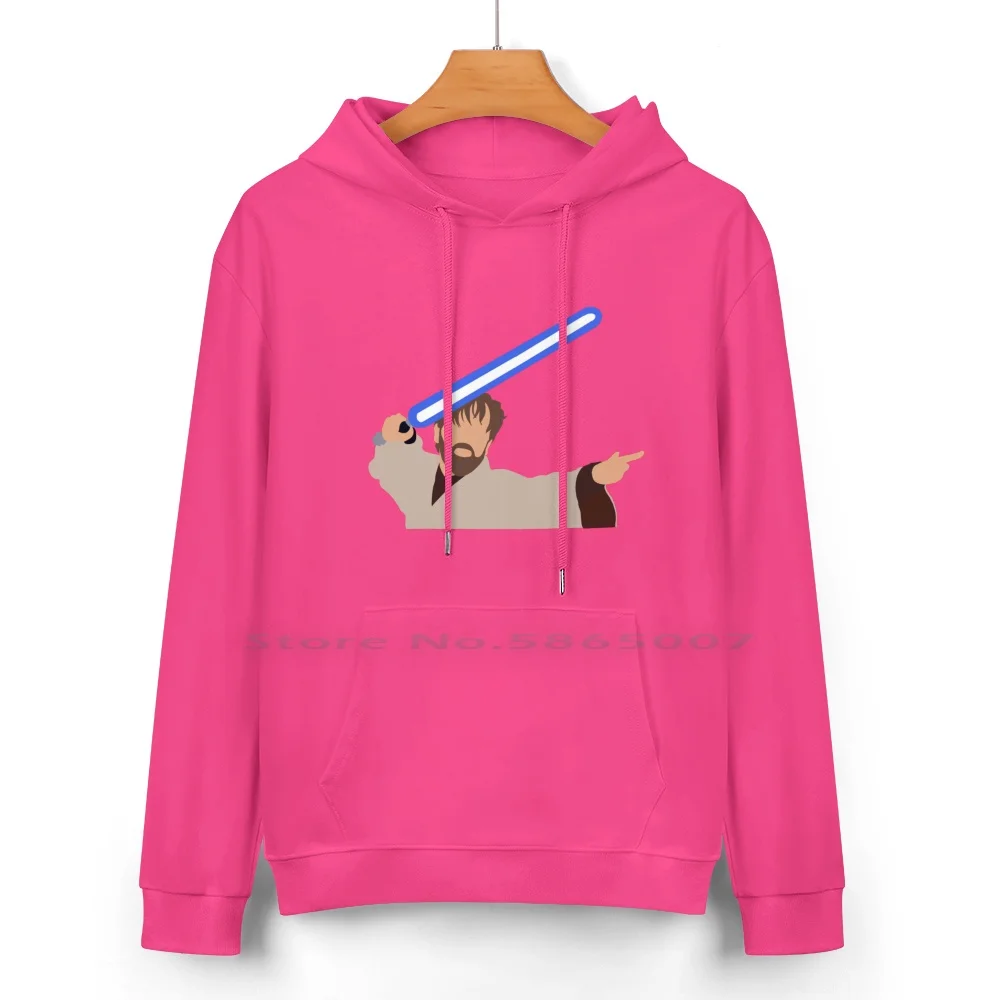 Hello There Fight Stance Pure Cotton Hoodie Sweater 24 Colors Obi Wan Kenobi Star Anakin Clone Wars Hello There Lightsaber Cute