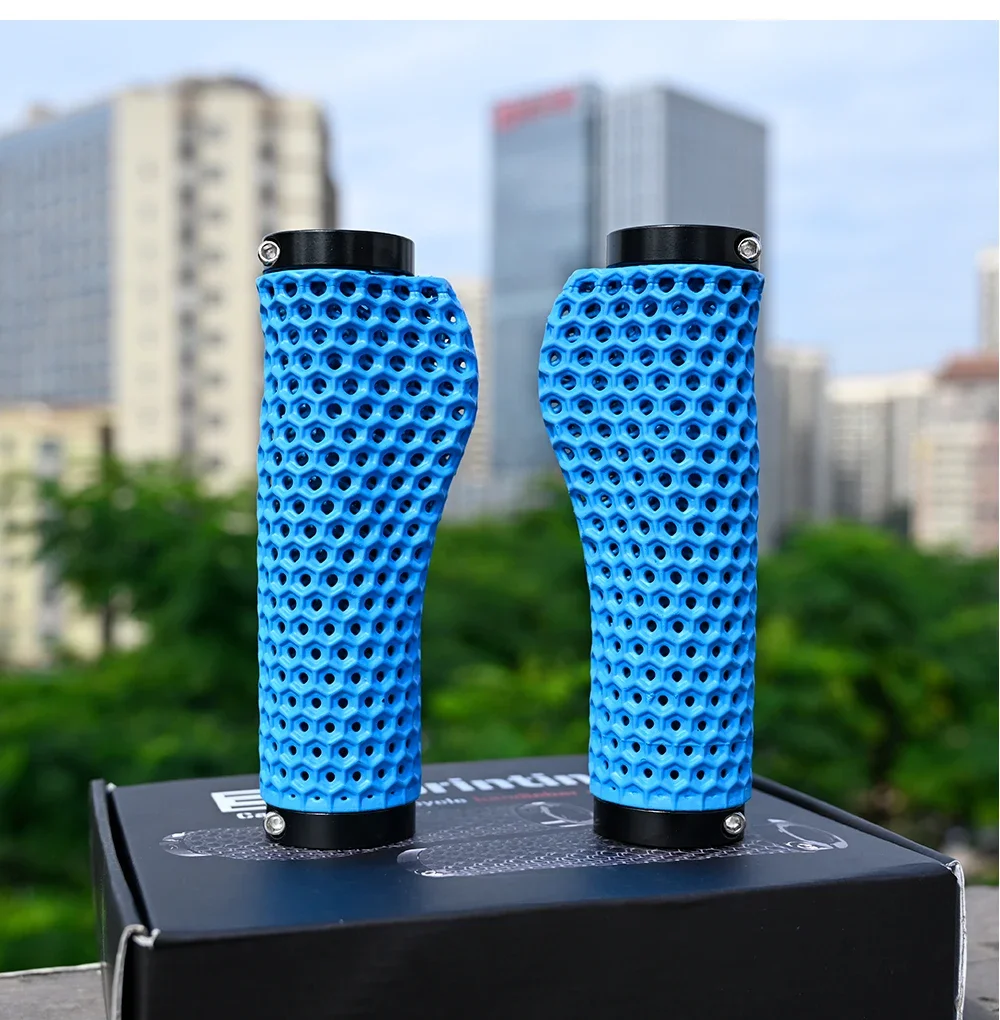 GOLDIX Premium 3D-gepresste Lenkergriffe, rutschfest, stoßdämpfend, MTB-Fahrradlenker-Schutz, Fahrradzubehör – Detail 13