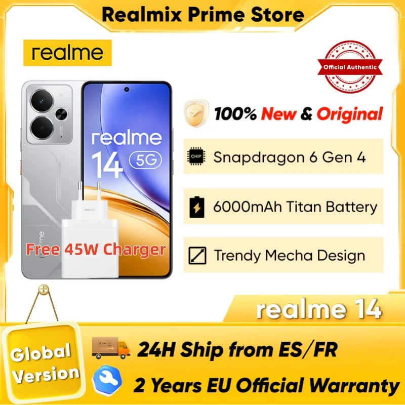 smartphone realme 14 με 5G 186.49€