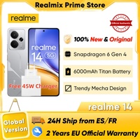 2025 World Premiere realme 14 Smartphone 5G Snapdragon 6 gen 4 6.67'' 120Hz AMOLED Display 6000mAh Titan Battery 50MP OIS Camrea