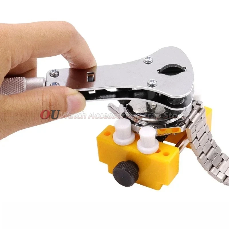 Watch Case Opener Adjustable Screw Back Remover Wrench Steel Three Jaw Open Cover Tool Bottom for Watchmaker Repair Tools Kit