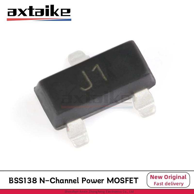 

100PCS BSS138 J1 SS BSS138LT1G LBSS138LT1G SOT-23 200mA 50V 225mW N−Channel Power MOSFET Transistors SMD