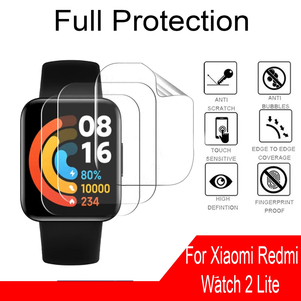 Hydrogel Protective Film For Xiaomi Redmi Watch 2 Lite Soft Curved Film Screen Protector Cover For Redmi Watch 2Lite Accessories