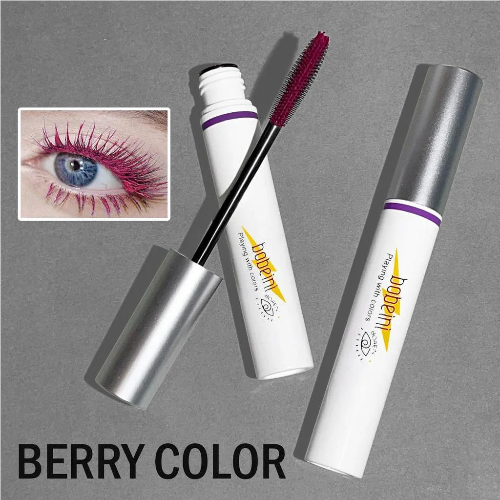 Color mascara is slim, long, curled, ultra-long, styling, non-smudging, long-lasting, waterproof, sweat-proof, fine brush head