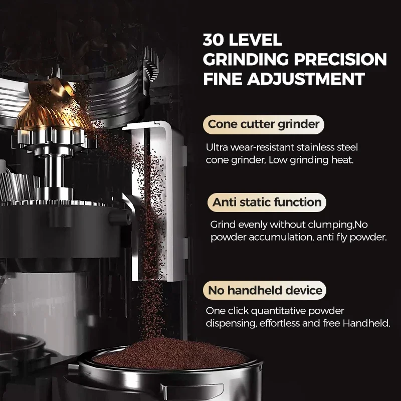 CAFELFFE Professional Espresso Machines with Grinder-20 Bar Dual Boiler Automatic Coffee Machine with Milk Frother Cappuccino