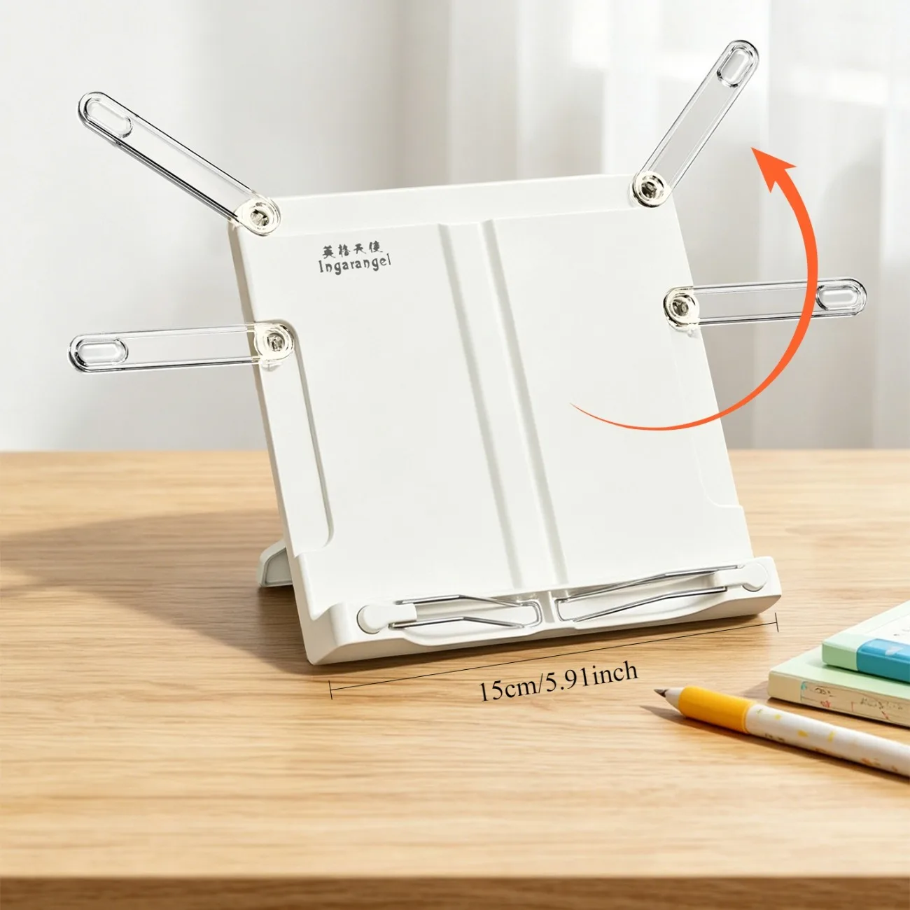 1pc Portable Folding Book Stand, Mini Multi-Purpose Holder, Phone Tablet Reading Support Rack, Desktop Office Item
