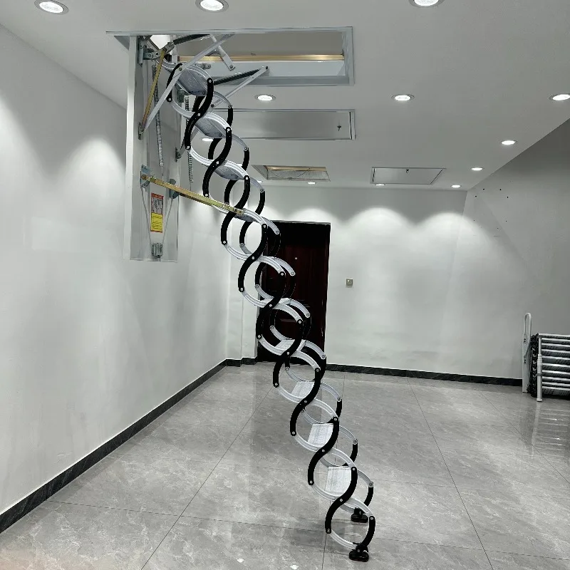 Fully Automatic Loft Telescopic Stairs Household Hidden Indoor Lifting and Stretching Invisible Folding Ladder