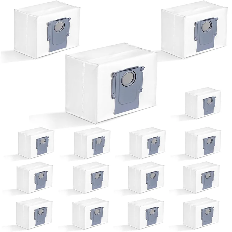 أكياس غبار بديلة للمكنسة الكهربائية - 16 قطعة لـ Roborock Q5/Q5+، Q5 Max Plus/Q7 Max+، S7/S8 Pro Ultra/Q8 Maxv، Q10 S5+، G10S+