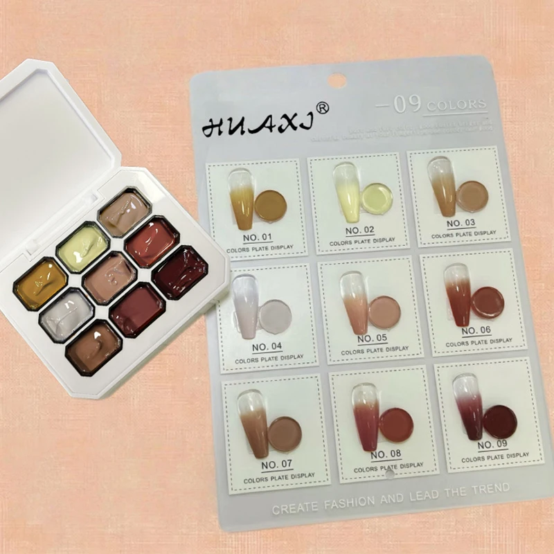 

1pc Solid Color Nail Polish Pat Gel Painting Autumn Winter 9Color For Nail Art Design Semi Permanent Soak Off UV Gel Varnish﻿﻿﻿﻿