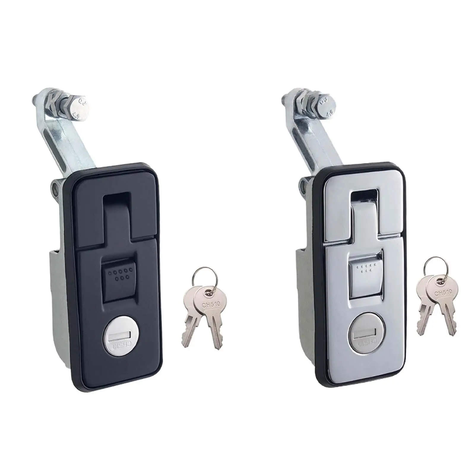 

Compression Lock, Zinc Alloy with 2 Keys, Recessed Trigger Latch, Lever for Truck, Marine, RV, Box