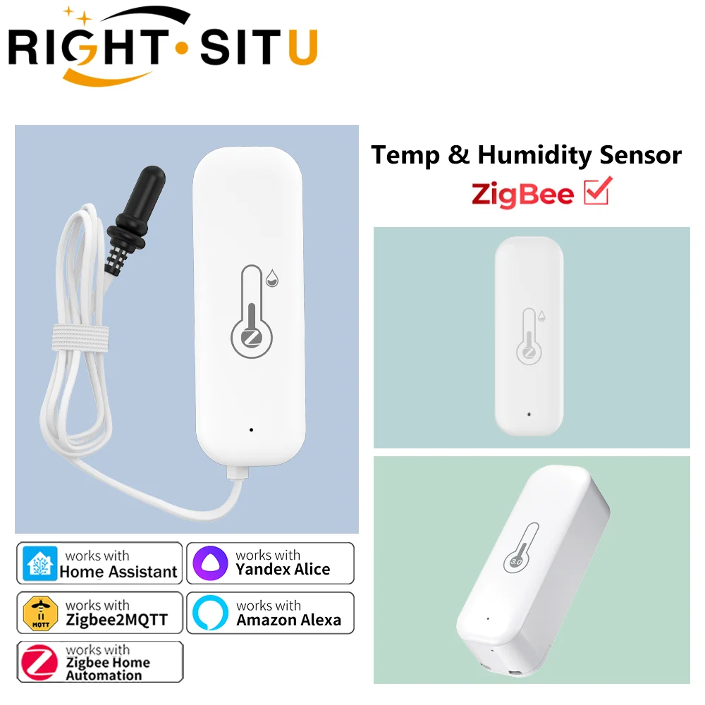 Zigbee3.0 Temperature Humidity Sensor Version Update Smart Thermometer APP Real-Time Monitoring for Home Assistant Zigbee2MQTT