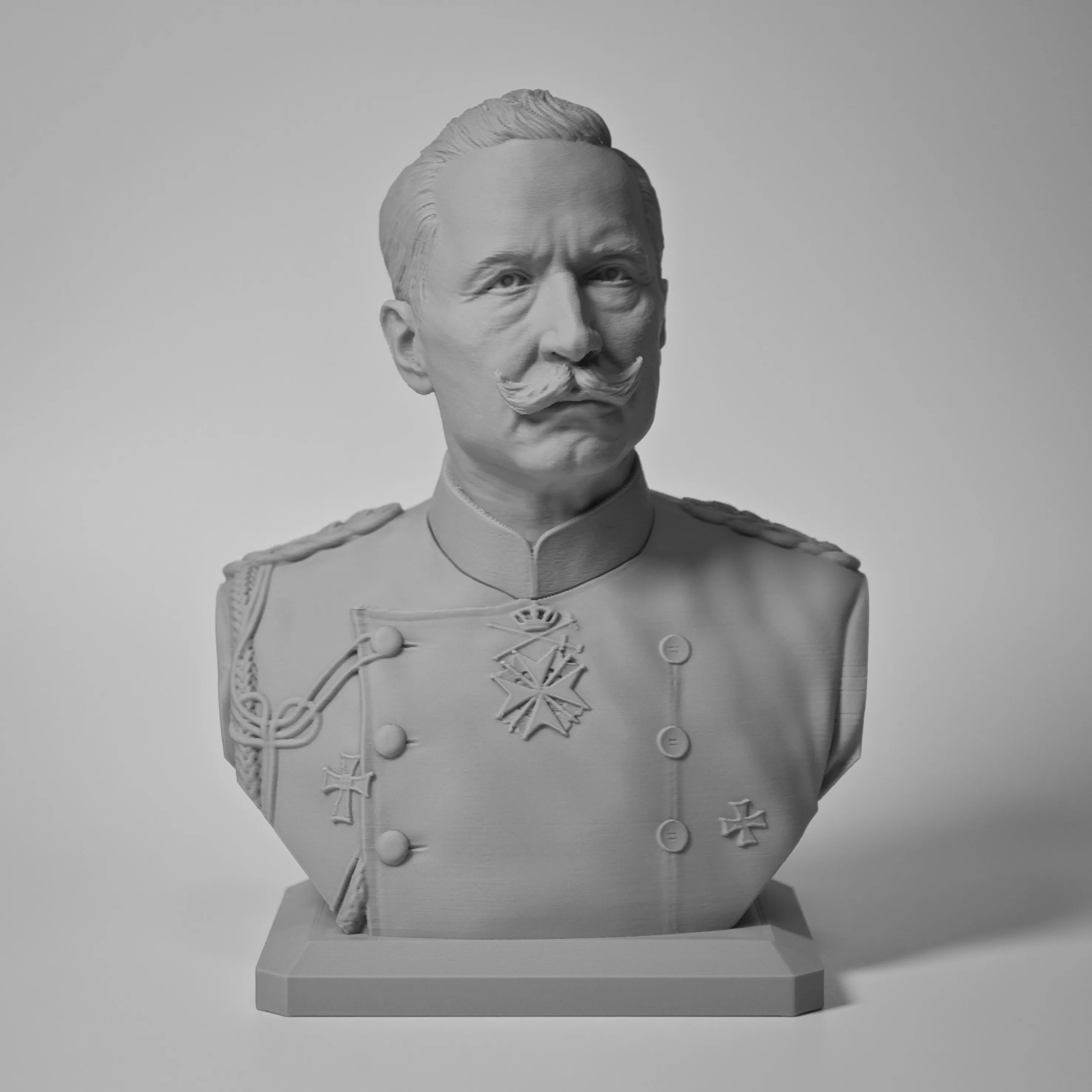 11x8x6cm German Emperor Prussia Historical Figure Sculpture 3D Printed Bust Model Home Decor Collection Ornament