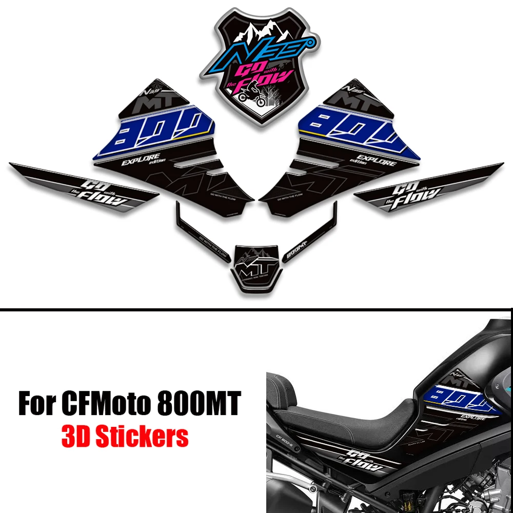 

For CFMoto 800MT 800 MT Sport Explore Touring Adventure Protector Tank Pad Grips Kit Knee Fairing Fender Stickers Decals