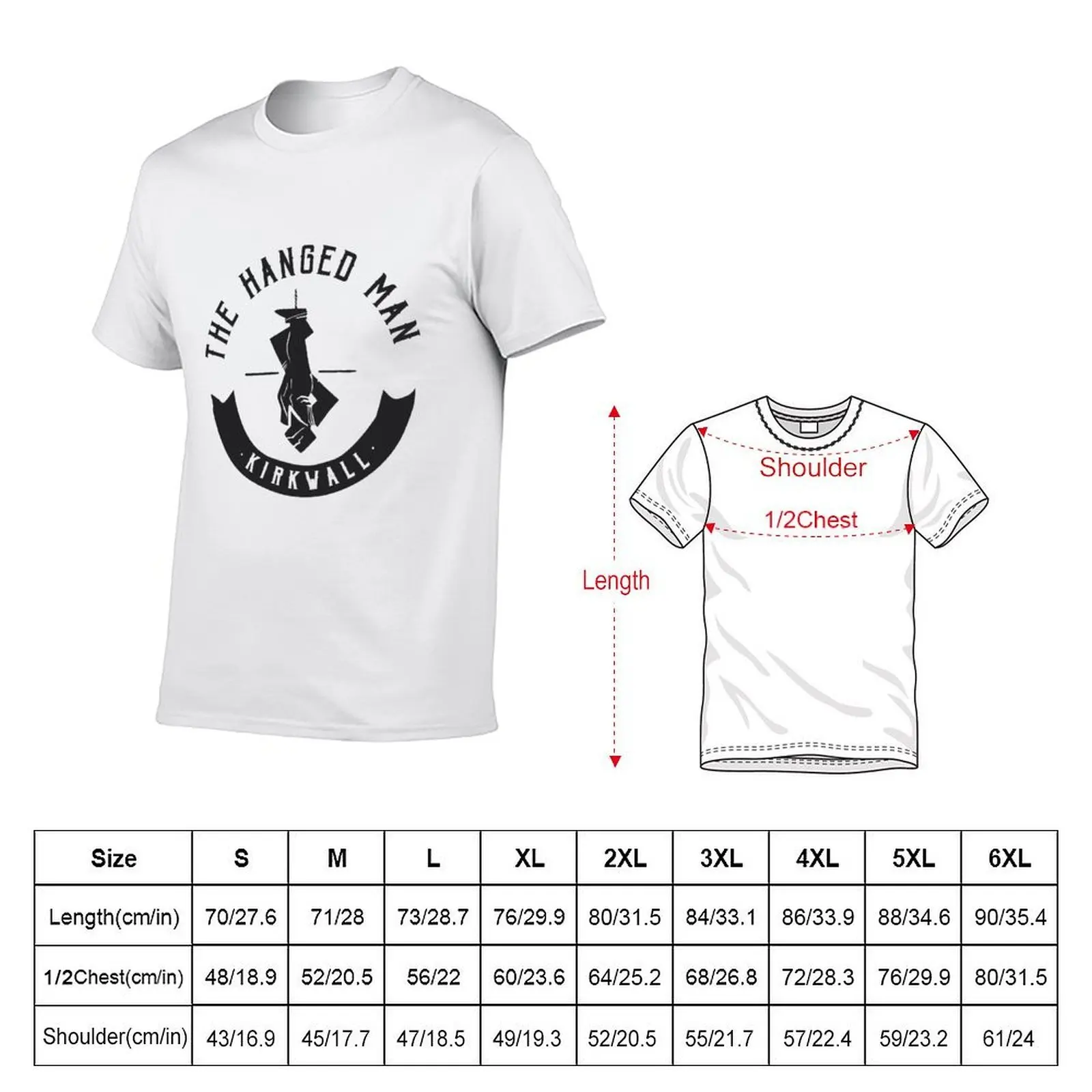 The Hanged Man Pub Logo Dragon Age 2 Black Logo T-Shirt man t shirts cotton t shirt custom print cotton t shirt man T-shirt