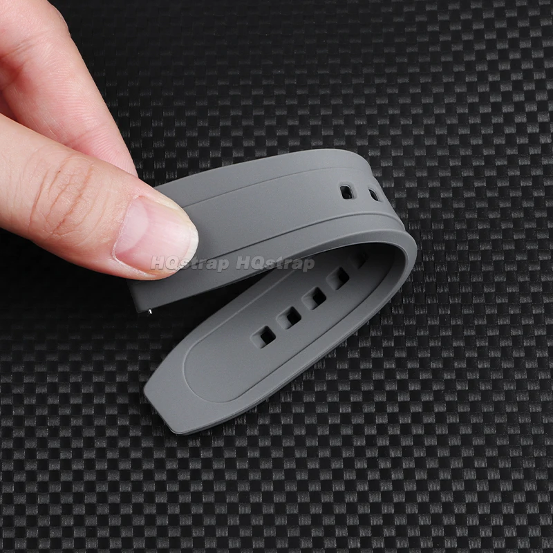 퀵릴리즈 실리콘 고무 시계 밴드, 방수 손목 밴드, 스포츠 소프트 팔찌, 범용 교체 벨트, 20mm, 22mm