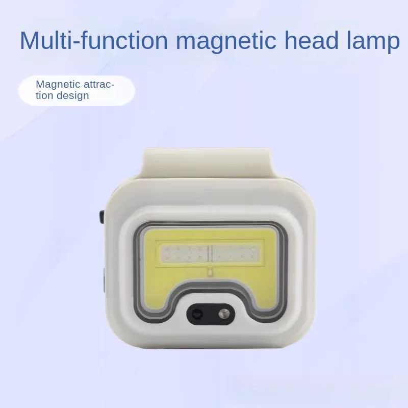 

Multifunctional Magnetic Night Fishing Type-C Rechargeable Headlamp, Portable Clothespin Running Cob Silicone Work Lamp Headlamp