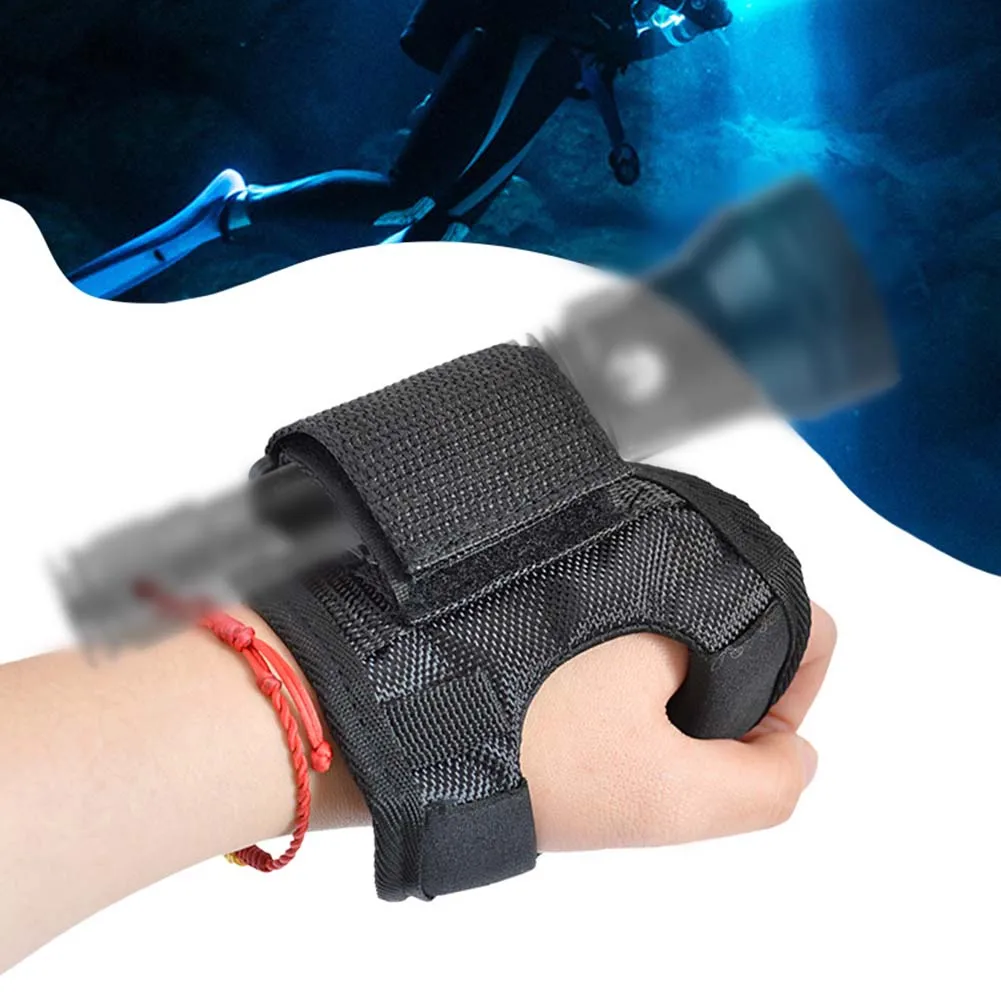 Diving Flashlight Fixing Holster 21x10cm Nylon Adjustable Torch Protective Covers Wrist Velcro-Strap Diving Equipment Parts