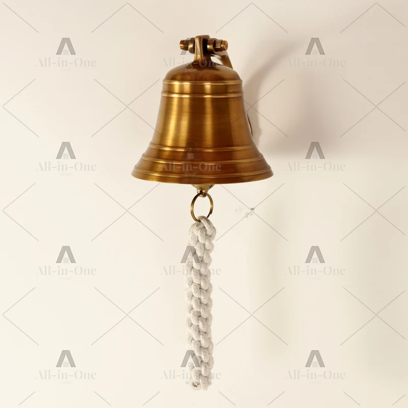 India imported brass to make bells retro doorbell wall hanging bell bar door wall decoration wind chime ornament