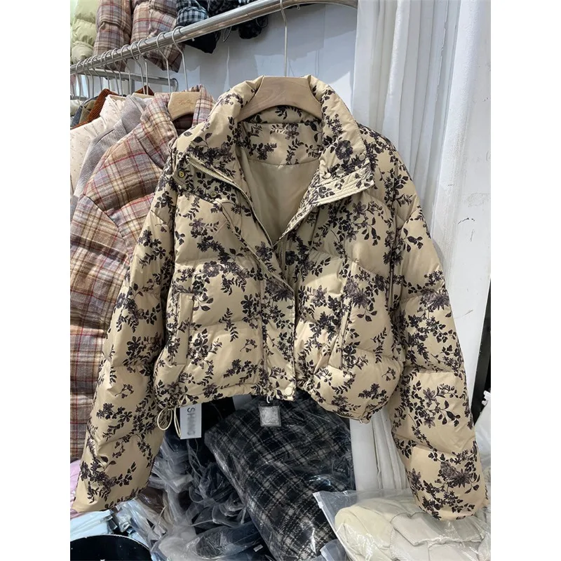 

Women's Autumn/Winter Top Coat Cotton Coat Lapel Contrasting Colors Retro Simple Comfortable Casual Design Soft Niche Versatile