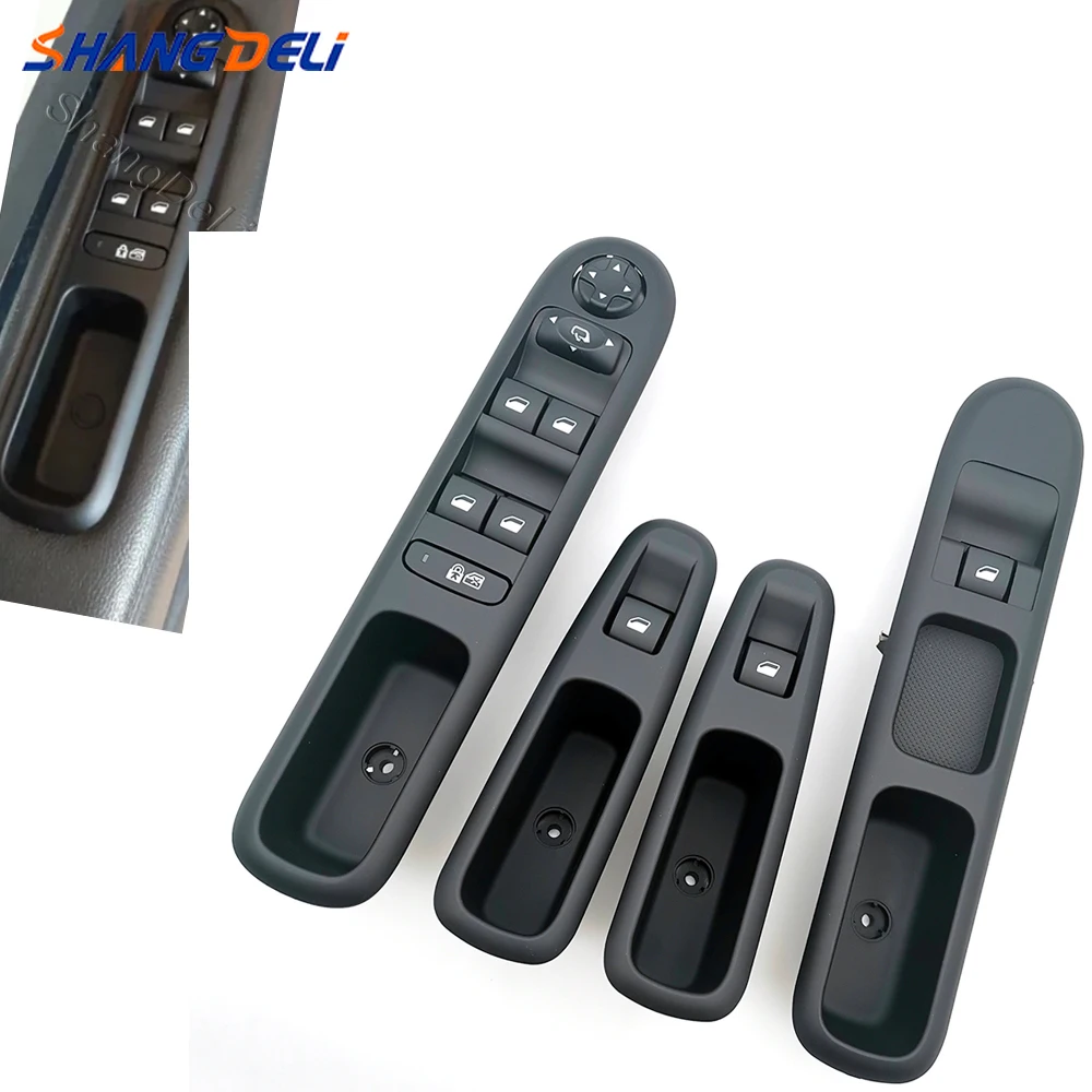 

4 шт. переключатель стеклоподъемника автомобиля, переключатель управления стеклоподъемником, передняя левая сторона водителя для Peugeot 3008 2009-2016, автомобильные аксессуары