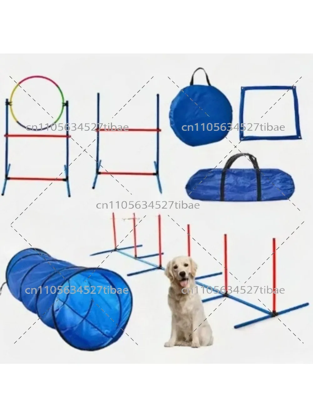 pet-supplies-dog-trainer-dog-agility-training-kit-dog-obstacle-course-introductory-game-kit-jump-bar