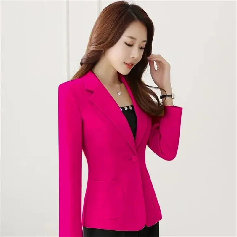 Women\'s Spring and Autumn Suit Coat 2025 New Korean Style Fashion Slim Short-Sleeved Casual Ladies\' Western Jacket Black White