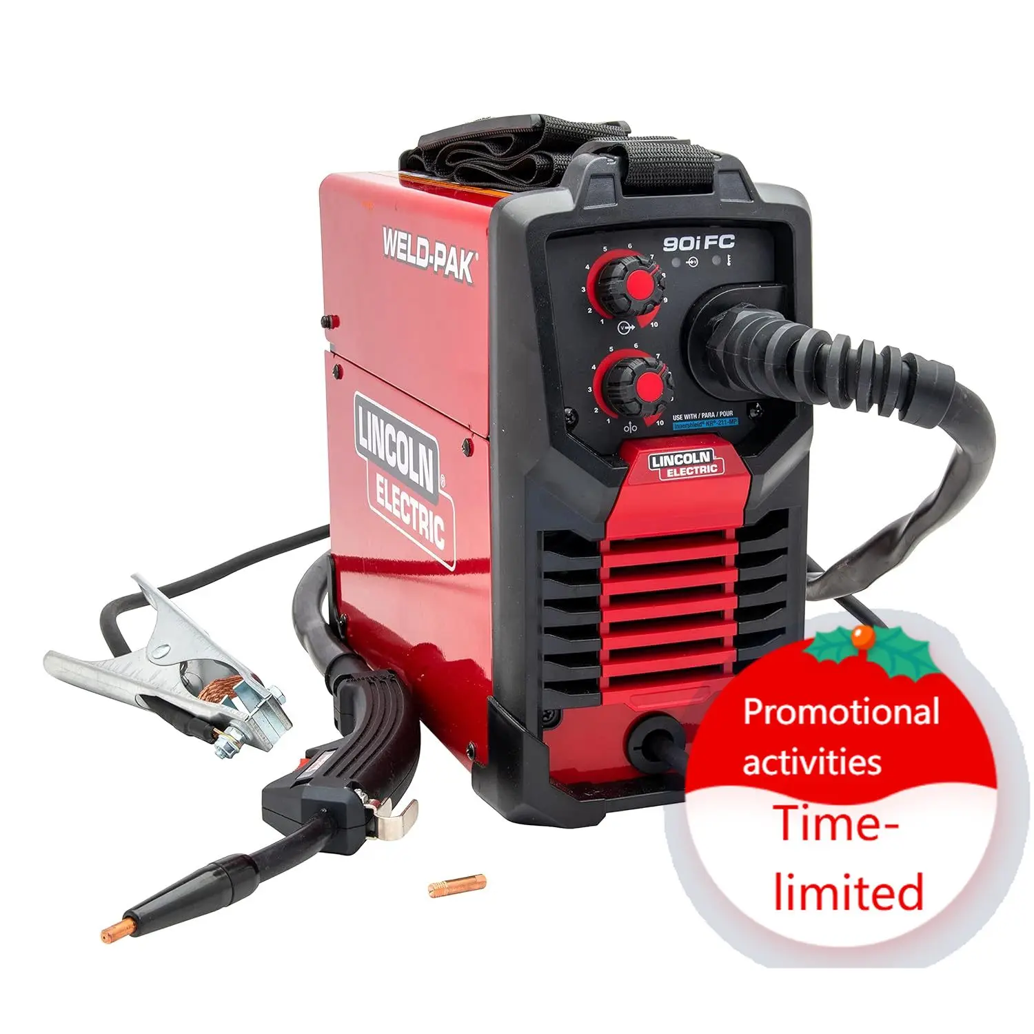 

Flux Core Wire Feed Welder 120V Welding Machine Portable Shoulder Strap Protective Metal Case Best Small Jobs