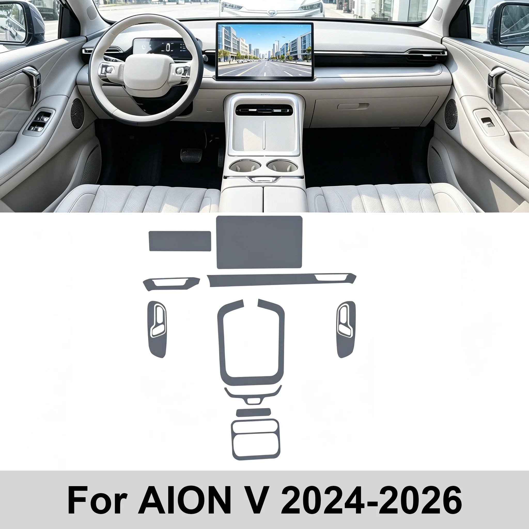 Für AION V 2024-2026 Innenraum Transparente TPU-Schutzfolie Bildschirmschutz Innenraum-PPF-Folie Mittelkonsole – Detail 2