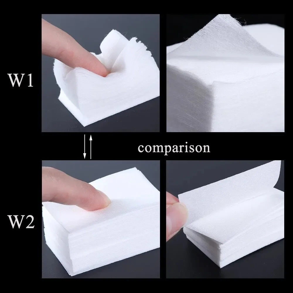 1000/500/200/180/100 pçs profissão 100% almofadas de algodão para limpar unhas sem fiapos algodão gel polonês removedor ferramentas de limpeza da arte do prego