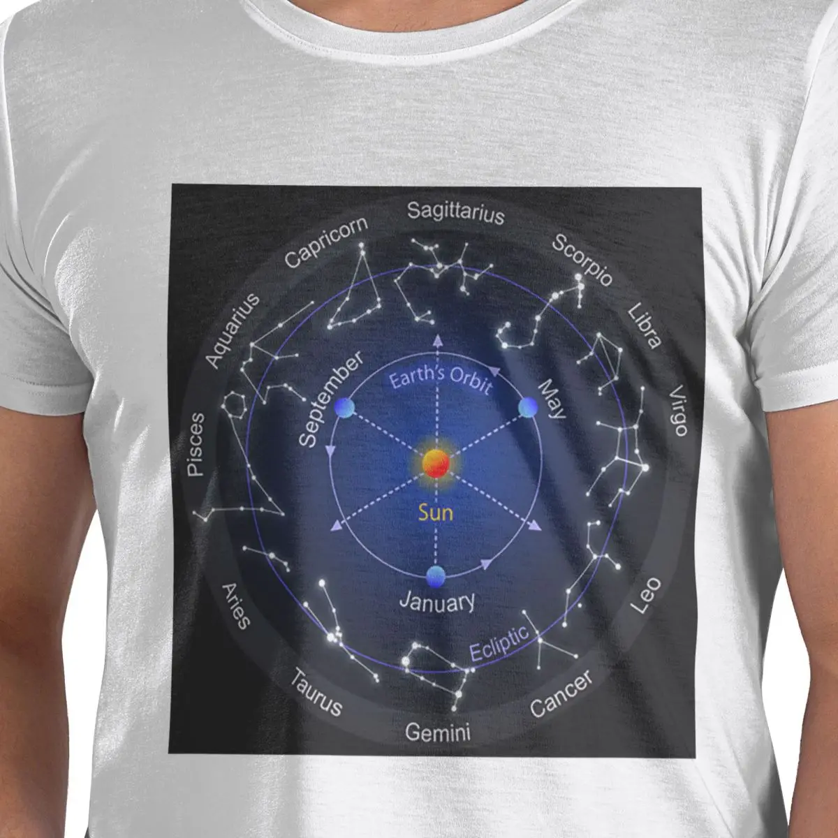 

Футболка из 100% хлопка Golden Celestial Stars Zodiac Constellations 3, мужские классические футболки с круглым вырезом и коротким рукавом, S-6XL