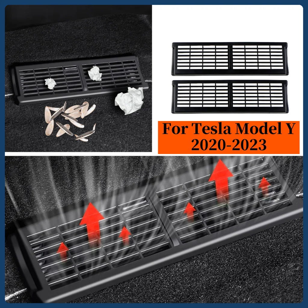 Car Air Conditioner Outlet Protection Cover for Tesla Model Y 2020-2023 Rear Under Seat Anti Dust Pad Interior Accessories
