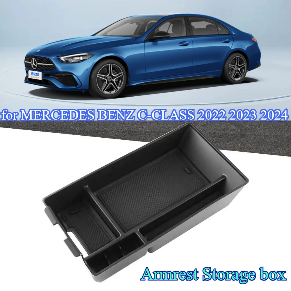 

For Mercedes Benz classe C W206 C200 C220 2022 2023 2024 Center Console Organizer Tray Armrest Secondary Storage Box Accessories