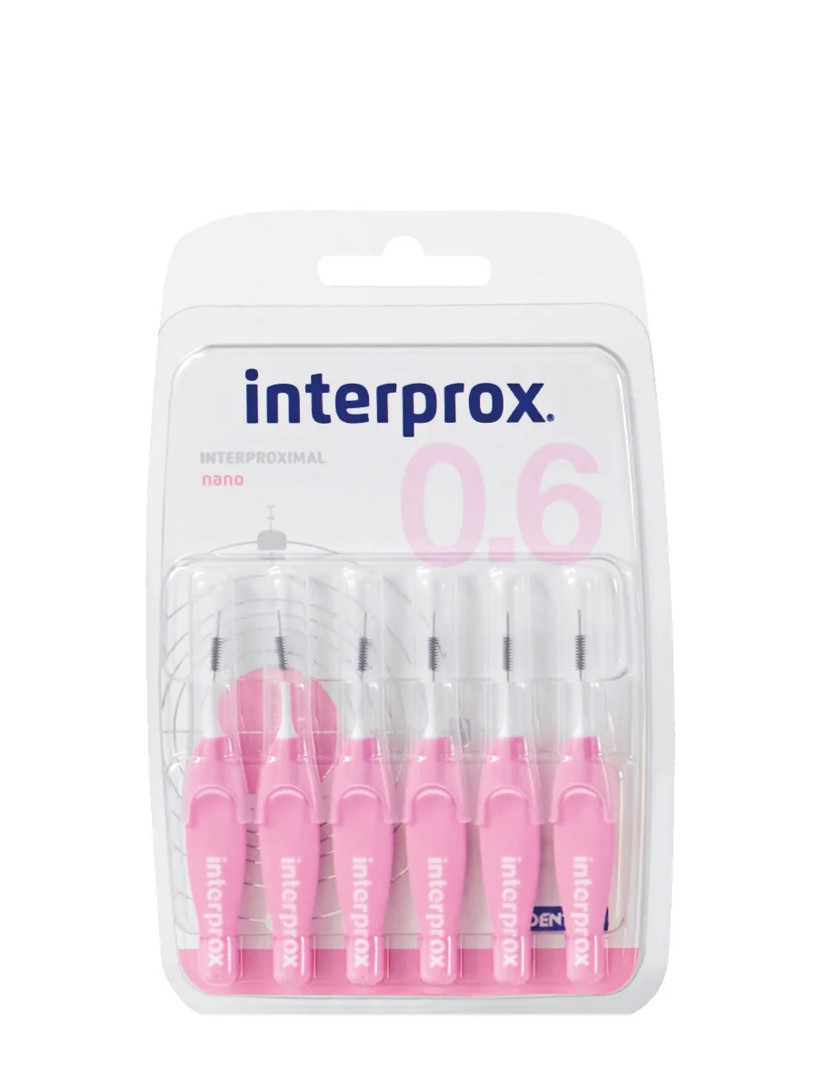 Interprox nano interproximal brush 6 units-maximum cleaning between teeth