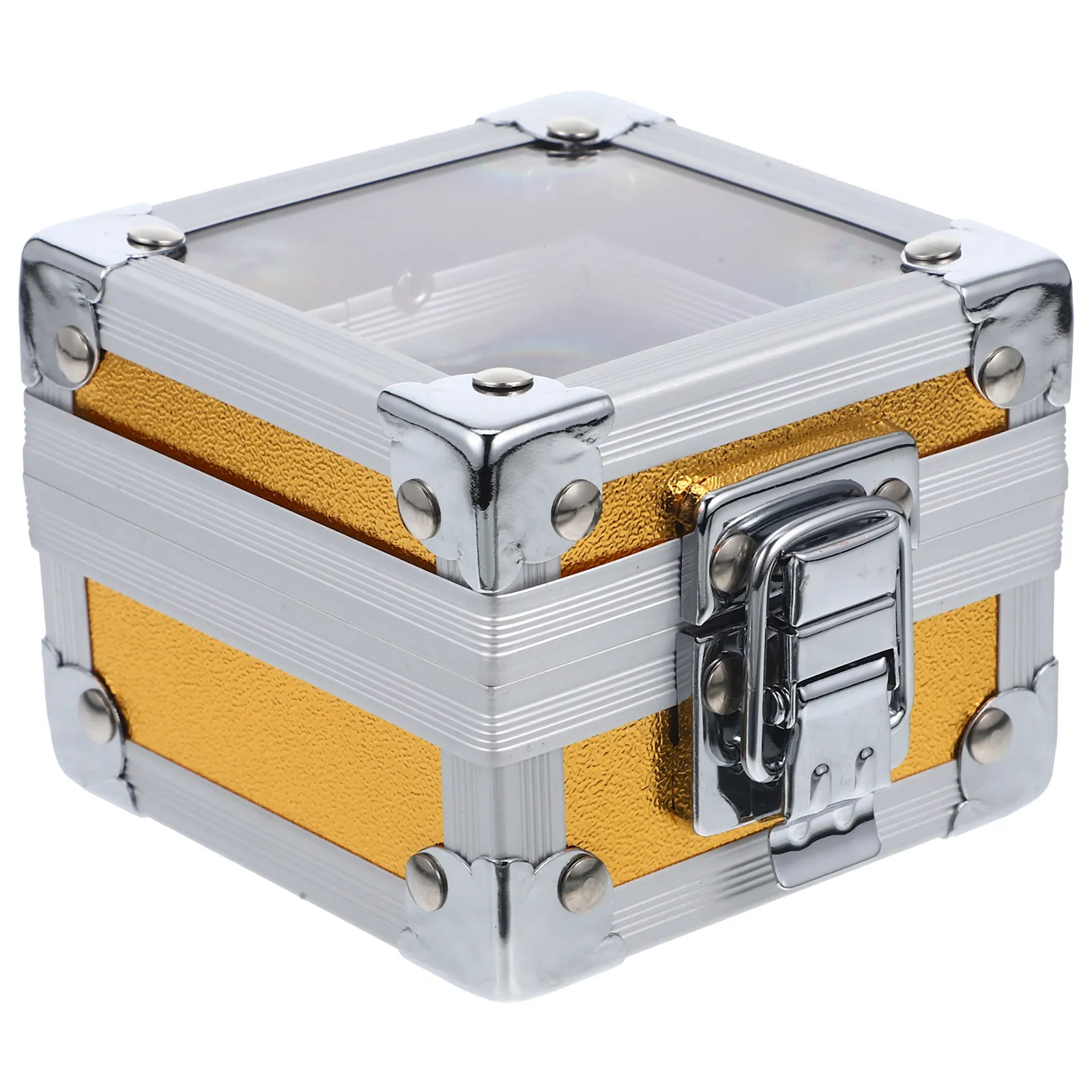 

Stylish Nail Drill Bit Organizer Aluminum Alloy Nail Grinding Head Box with Protective Cotton Padding Manicure Supply Storage