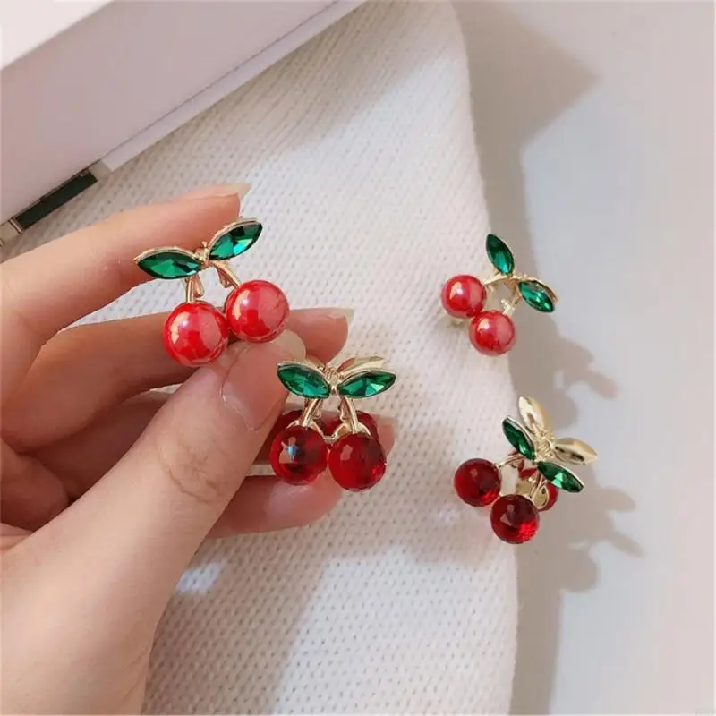 m6cd حلوة وحشيات الكرز شكل الكرز مقطع 2pcs المعادن مخلب مقطع قوي hamp