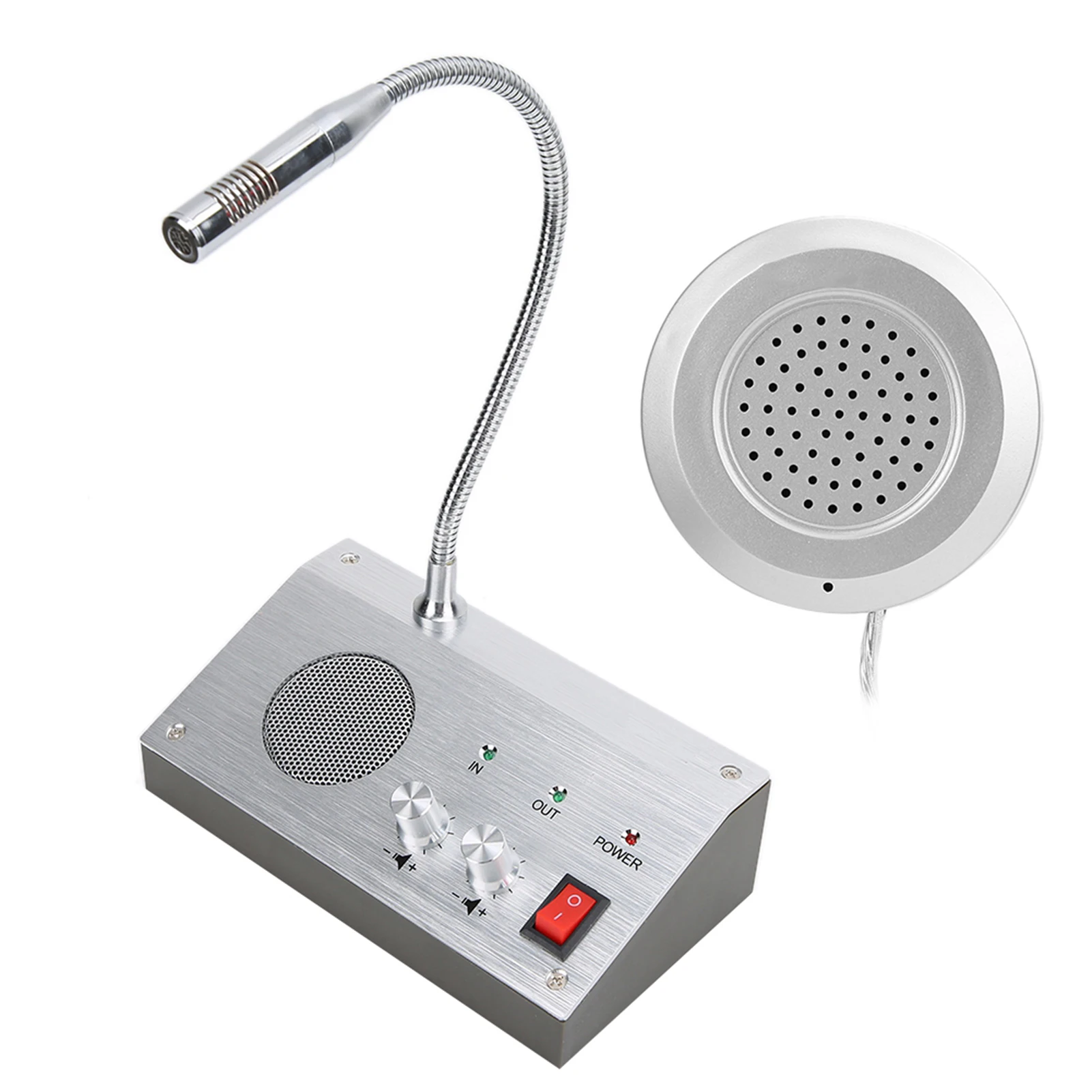 Premium Clear Sound NoiseFree Dualway Bank/Office Store Station Window Counter Intercom Easy Install Plug and Play Walkie Talkie