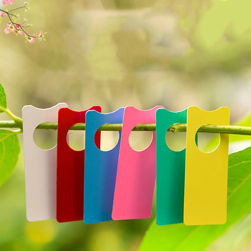 

500pcs Pvc Plant Label Tags Weatherproof Garden Identification Markers For Nursery Greenhouse Use Red Hanging Collar Type