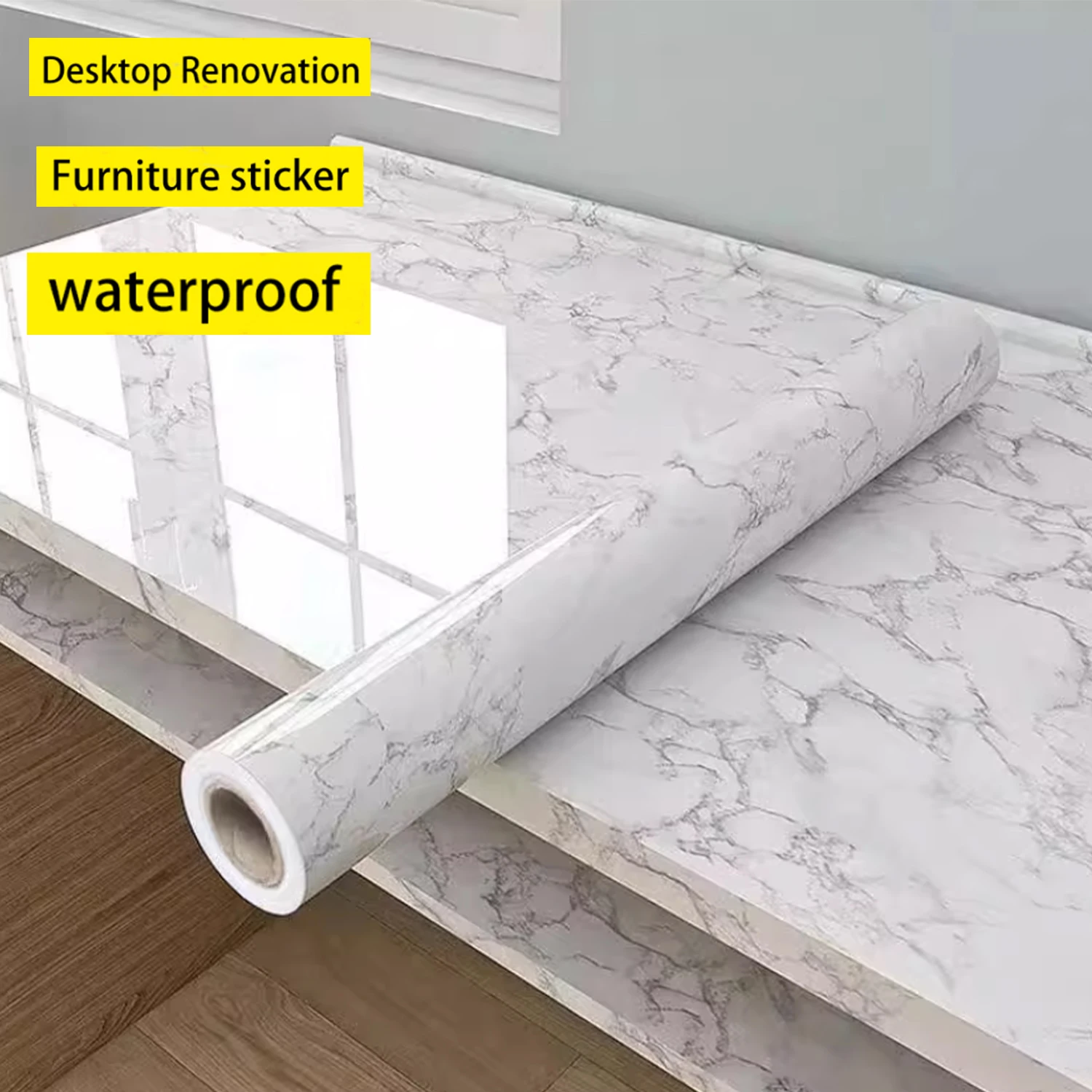 

Мраморная кухонная маслостойкая пленка, водонепроницаемая влагостойкая самоклеящаяся обои, столешница, шкаф, ремонт плитки, наклейка