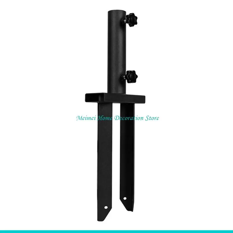 H7BF Rustproof Universal Flag Spikes Ground Stake Holder for Poles from 0.5 to 1 Inch Diameter Home and Commercial Displays