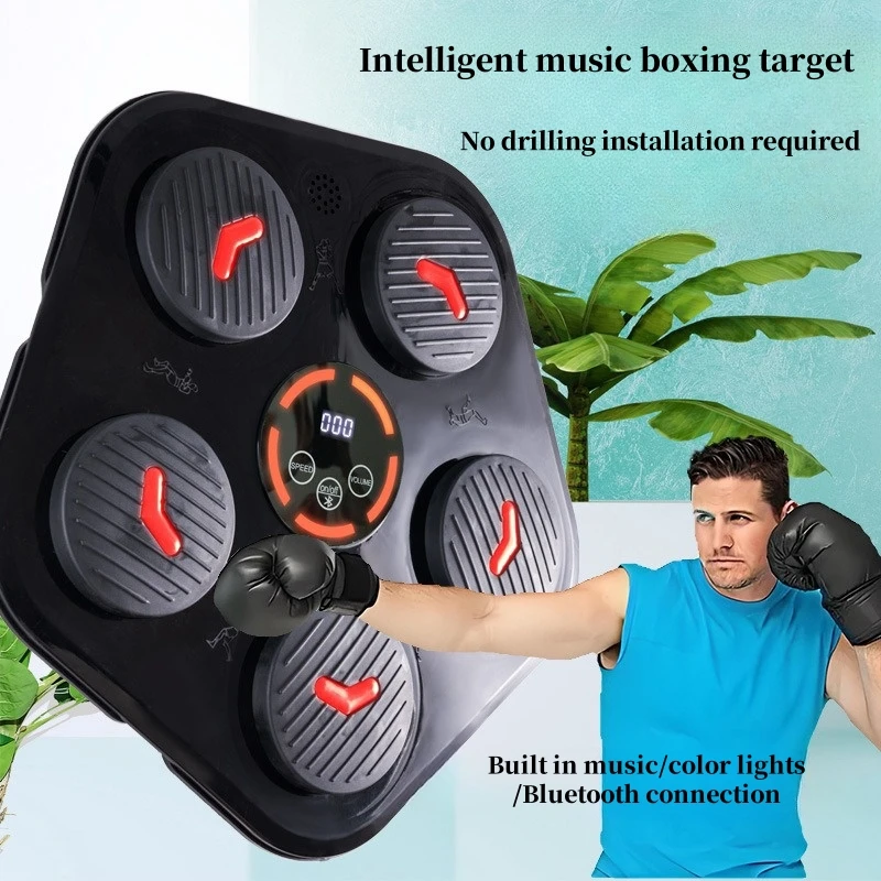 Smart music boxing machine for home use, adults and children, Bluetooth music boxing target, electronic wall target, reaction