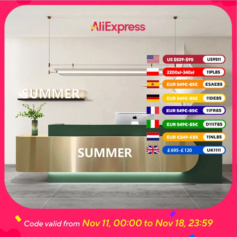 

Counter Logo Reception Desks Display Organizer Modern Computer Reception Desks Business Indoor Bancone Da Reception Furniture