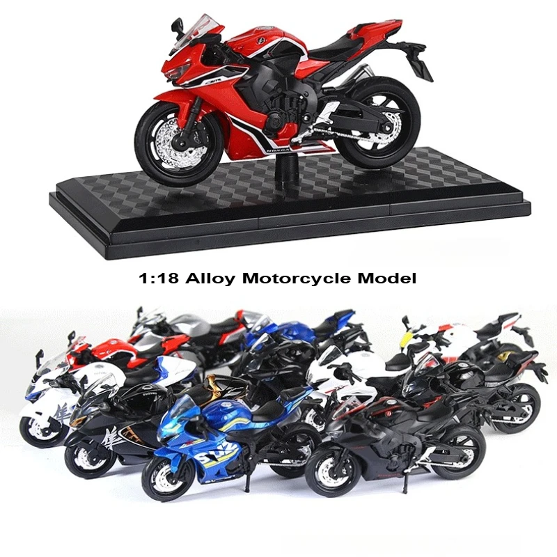 1:18 CBR1000RR R1 GSX1000 هايابوسا محاكاة سبيكة نموذج دراجة نارية جمع حقيقية ترخيص دراجة نارية لعبة مصغرة