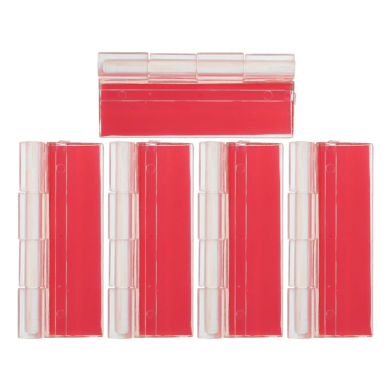5 Pcs Self-adhesive Hinge Boxes Clear Hinges Acrylic Folding for Cabinet Doors Transparent