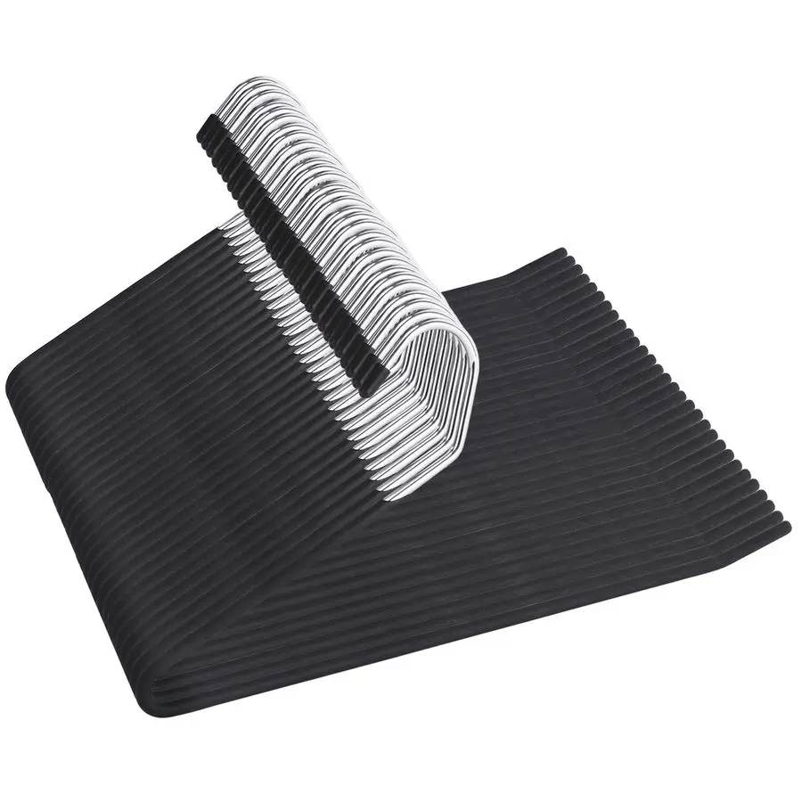 

Нескользящие вешалки для брюк, 30 шт., открытые удобные вешалки для брюк, прочные антикоррозийные металлические вешалки для джинсов, хромированные